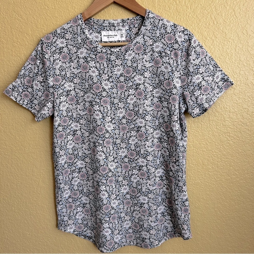 Abercrombie & Fitch “Soft A&F Tee” Floral Short Sleeve Tee